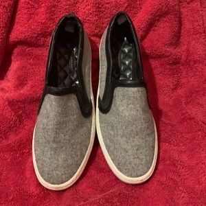 ZARA Gray Flannel slip on sneakers size 10